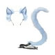 thumbnail image 2 of Set de orejas y cola de gato. Accesorios de animales para fiestas y actuaciones. Azul, 2 of 9