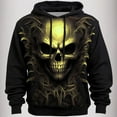 thumbnail image 2 of Hoodies for Men Casual Halloween Pullover Skeleton Print Long Sleeve Hooded Sweatshirt Loose Warm Comfortable Streetwear Sweatshirts for Men Yellow XXL, 2 of 3