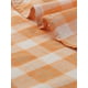 thumbnail image 5 of Camisa de botones de cuadros con cuello de punta y mangas cortas para mujer INSPIRE CHIC XL Naranja, 5 of 6