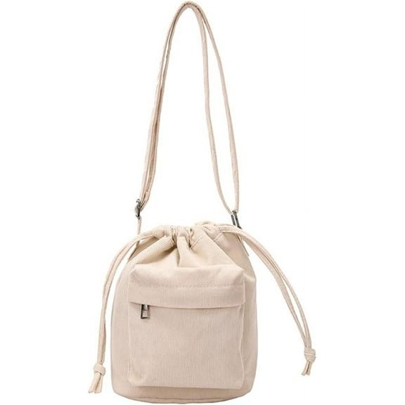 Kukuzhu Tote Bag Women Stylish Bucket Shoulder Bag Corduroy Hobo Bag Small Casual Soft Bags