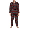 thumbnail image 3 of Fotbe Vintage Maple Leaf with Skull Pattern Pattern Long Sleeve Pajama Set for Men,Sleepwear Set,2-piece Loungewear Set,Soft PJs Comfy Nightwear with Pockets-XX-Large, 3 of 7