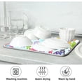 thumbnail image 6 of SKYSONIC Dish Drying Mat for Kitchen Counter Butterfly & Flower Eco Friendly Drying Mat - Easy to Clean Heat Resistant Dish Mat - 18x24, 6 of 6