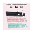 thumbnail image 3 of 1 Set N518 Wired Keyboard Vintage Round Cap Mechanical Feel Backlight USB Gaming Mouse for Desktop - Pink, 3 of 5