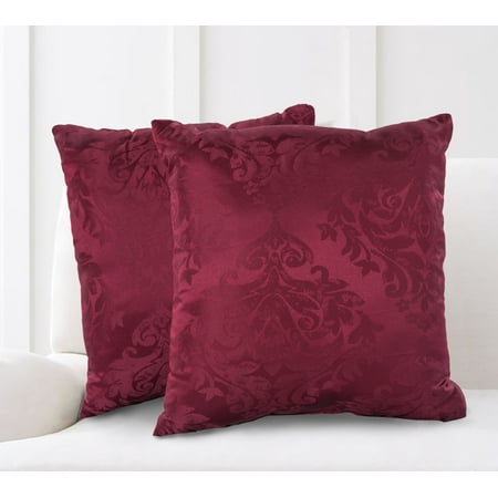 Mainstays Damask Jacquard Decorative Throw Pillow Set 2pk