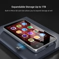 thumbnail image 6 of 16GB MP3 Player with Bluetooth and WiFi, 4" MP4 MP3 Player with Spotify, Android Music Player with Audible, Portable Digital Audio Player (White), 6 of 6