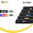 thumbnail image 3 of Toner Bank 5-Pack Compatible Toner for Samsung CLT-K504S CLT-C504S CLT-Y504S CLT-M504S Xpress SL-C1810W C1860FW Replacement Printer Ink Kit (2BK+C+Y+M), 3 of 6