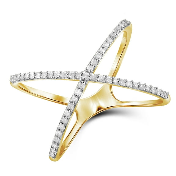 Genuine 1/7 CTW White Diamond Open Ring in Sterling Silver