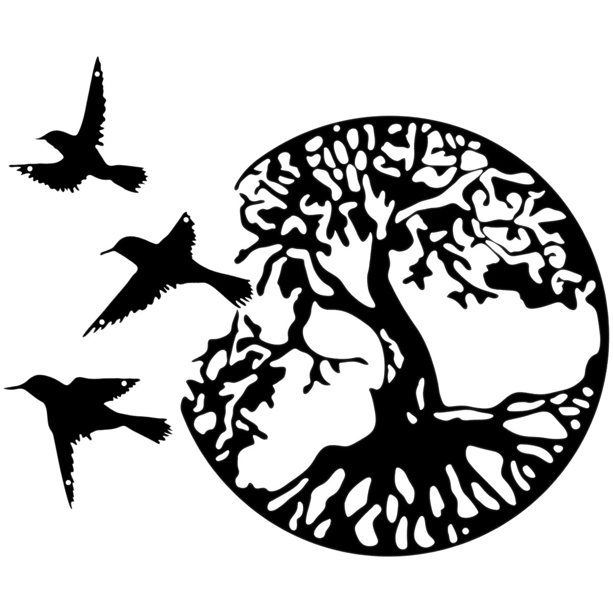 Pcapzz Tree of Life,Tree of Life Metal Wall Art,11.8'' Wall Art Family