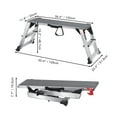 thumbnail image 4 of SKYSHALO Aluminum Folding Work Platform Drywall Ladder 660 lb Non-Slip Bench, 4 of 9