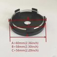 thumbnail image 5 of 4pcs 56mm 60mm 65mm 68mm Abt Car Wheel Center Hub Cap Badge Emblem Sticker Styling Accessories, 5 of 5