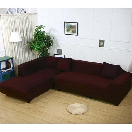 Sofa Slipcovers 2pcs 3 Seat 3 Seat L Shape Stretch Elastic Sofa
