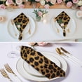 thumbnail image 2 of Leopard Cloth Napkins, Brown Vintage Leopard Print Washable and Reusable Dinner Napkins Set of 4, Table Napkin for Kitchen Party Birthday Wedding Hotel Housewarming 20"x20", 2 of 8