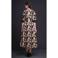 thumbnail image 4 of Bimba Robe à Manches Retroussables Imprimée Florale pour Femmes Col Mandarin Chemise Boutonnée-Moyenne, 4 of 5