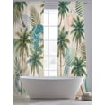 thumbnail image 4 of Tropical Plant Sheer Curtains 84 Inch Length 2 Panels Set, Summer Watercolor Boho Palm Tree on Linen Voile Window Treatment Rod Pocket Curtains Sheers Drapes for Bedroom/Living Room/Kitchen 52"x84"x2, 4 of 7