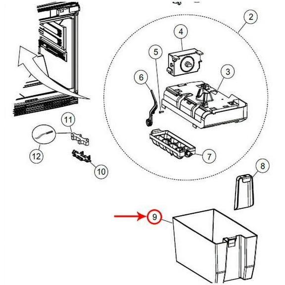 FISHER & PAYKEL 838832 ICE BIN (genuine oem part)