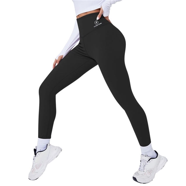 Mallas deportivas de cintura alta para mujer, pantalones de Yoga ajustados informales, Color sólido, nueve puntos, pantalones de tiburón, Leggings deportivos para montar
