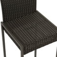 GDF Studio Conrad Outdoor Wicker 30 Inch Barstool, Set of 4, Dark Brown