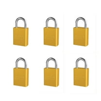 6 Pack of American Lock Padlock With 1 1/2" Solid Aluminum Body 1" Shackle