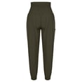 thumbnail image 5 of Sweatpants Women, Fashion Womens Casual Solid Color Pants Straight Wide Leg Trousers Pants With Pocket Army Green XL, 5 of 7