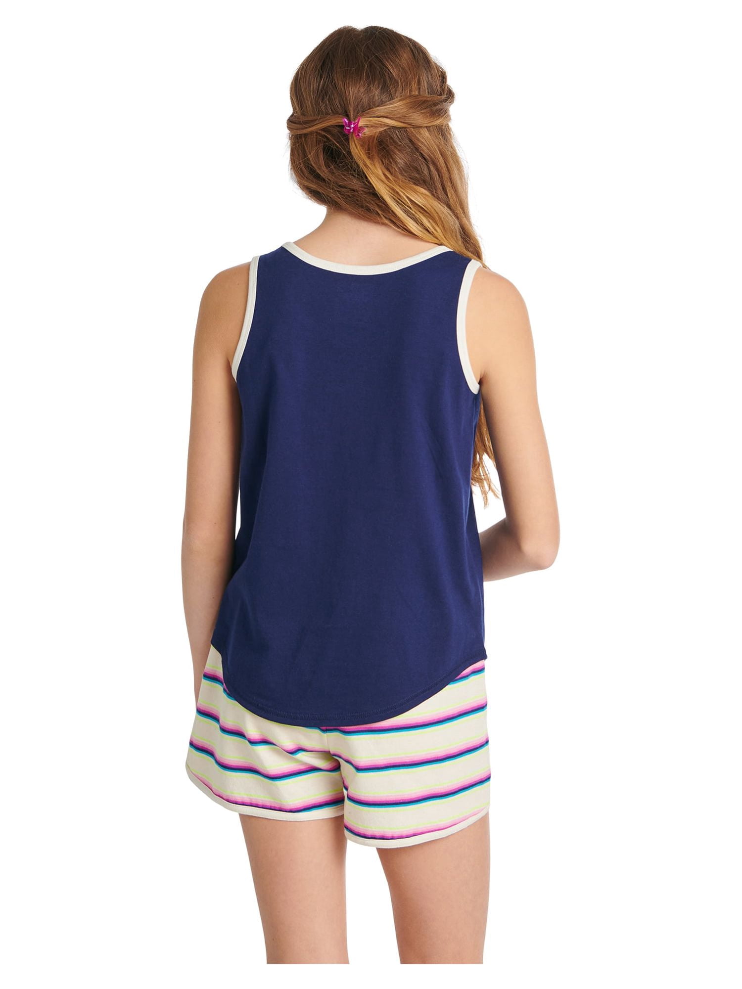 Justice Girls Graphic Tank Set, 3-Piece Pack, Sizes XS(5/6)-XL Plus(16/18 Plus)