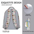 thumbnail image 5 of Cute Pitbull Terriers Dog and Flower Backpack for School,Cute School Bag,Schoolbag with Adjustable Shoulder Straps & Padded Back,15.3"x11"x6.7", 5 of 6