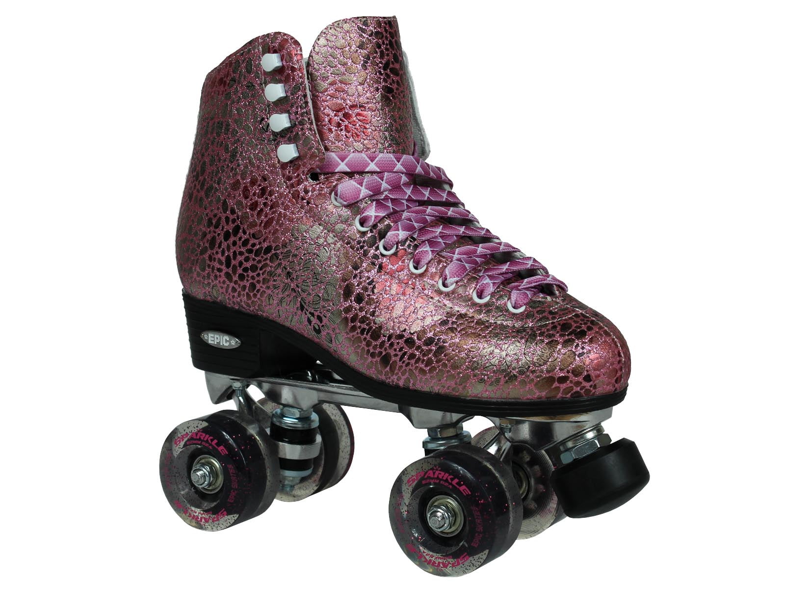 Epic Sparkle Pink Quad Roller Skates Size 5