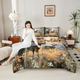 thumbnail image 4 of Castle Fairy Boys Girls Safari Deers Twin Comforter Sets,Woodland Animal Bedding Set, 4 of 8