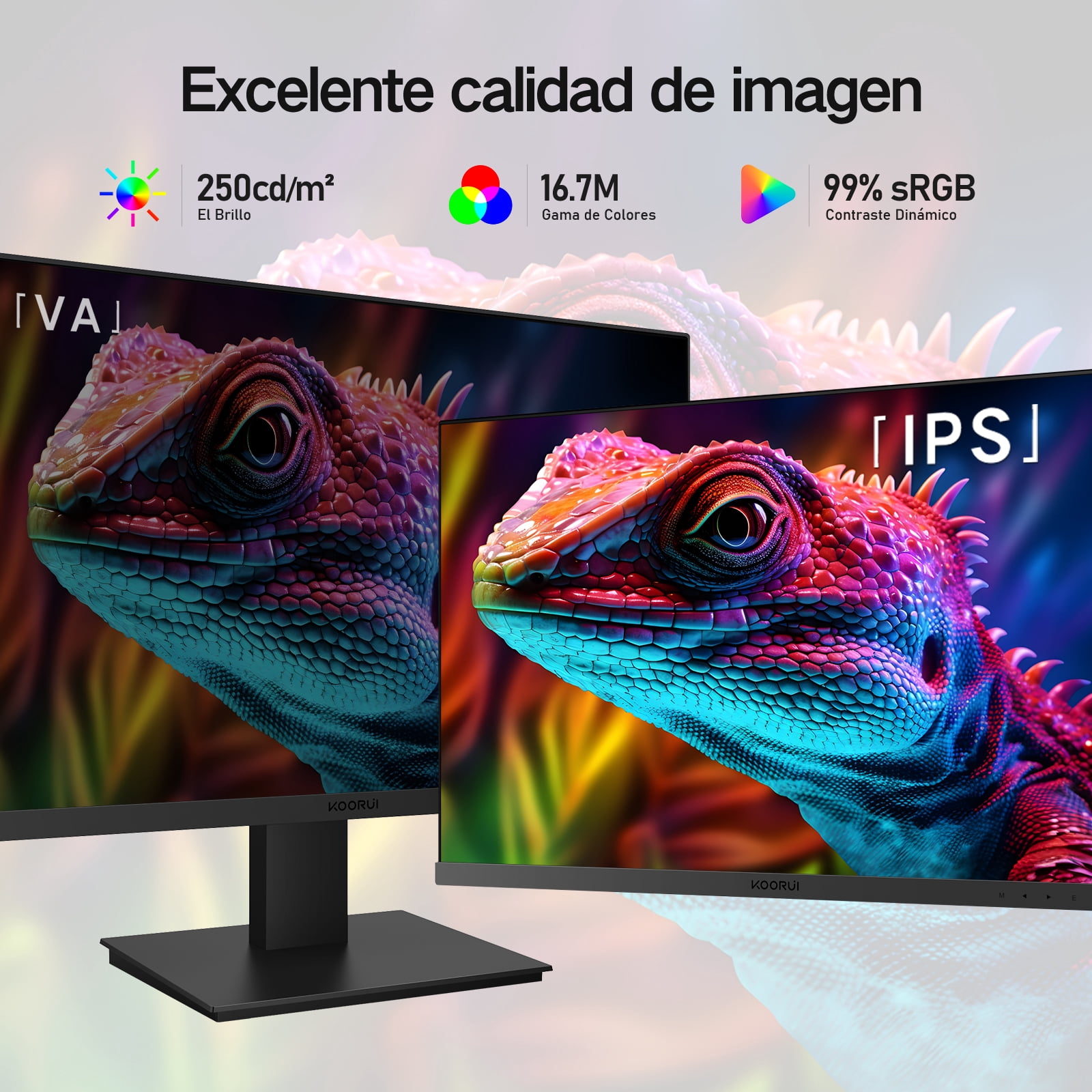 KOORUI 27" IPS Computer Monitor, 75Hz FHD PC Desktop Monitor, Eye Care