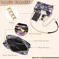 thumbnail image 3 of FORMRS Women Crossbody Purse with Chain Strap Vegan Leather Shoulder Handbag, Pink and Purple Flowers, 3 of 7