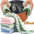 thumbnail image 2 of 5 paños de cocina de vellón coral, superabsorbentes, para sartenes, ollas, trapos húmedos y secos, para limpiar platos de cocina, trapos de cocina, 2 of 5