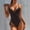Black, variant on Babysbule Swimsuits for Women Women Fashion One-Piece Hollow Out Bikini Solid Color Swimwear Swimsuit Beachwear Set