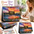 thumbnail image 2 of 2027 Desk Calendar 12-Month Spiral Bound Desktop Planner with Monthly Tabs for Office and Home, 8.6 X 7.3 in, 2 of 7