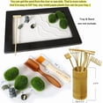 thumbnail image 3 of Mini Zen Garden Rake Tool - Tabletop Meditation Rock Sand Garden Kits With Moss, 3 of 5