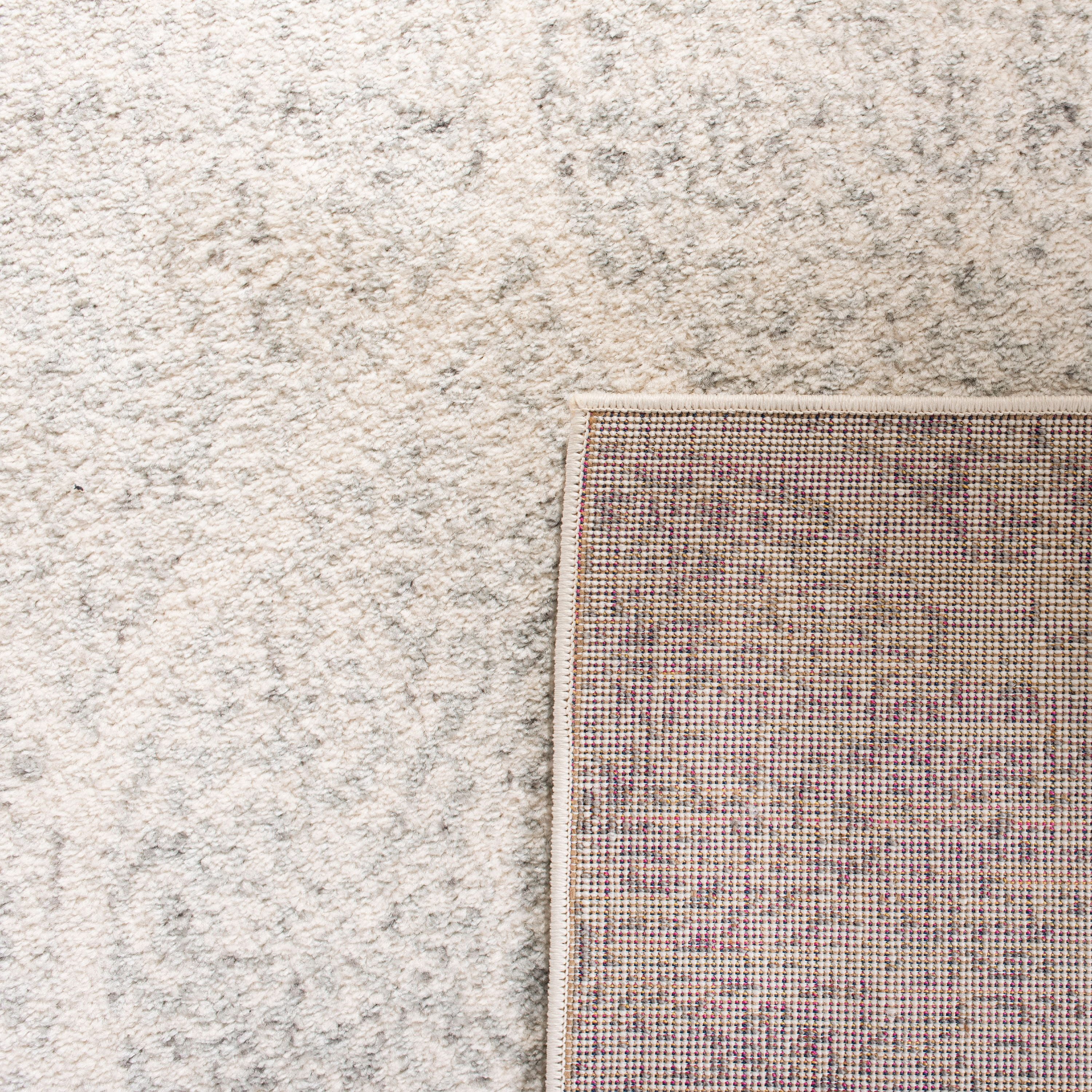 SAFAVIEH Madison Leighton Geometric Area Rug, Ivory/Silver, 6'7" x 6'7" Square