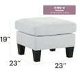 thumbnail image 2 of Glory Furniture Newbury Faux Leather Ottoman in White, 2 of 2