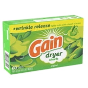 Gain Dryer Sheets, Original Scent, 60 Count