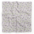 thumbnail image 1 of Bimba Purple Leaves,Lilac & Peony Floral Pure Silk Printed Scarf Dupatta Head Neck Wrap Bandanas For Women 40 x 40 Inches, 1 of 6