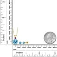 thumbnail image 2 of Gem Stone King 18K Yellow Gold Plated Silver Round Swiss Blue Topaz and Purple Amethyst Pendant and Earrings Jewelry Set for Women (6.02 Cttw, Gemstone Birthstone, with 18 inch Chain), 2 of 3