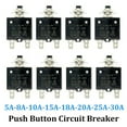 thumbnail image 4 of 5 10 15 30A Push Button Circuit Breaker Overload Protector Manual Reset Thermal, 4 of 4