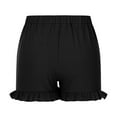 thumbnail image 4 of QLEICOM Womens Athletic Shorts, Plus Size Shorts, Fashion Solid Casual Wide Leg Loose High Waist Shorts Pants Yoga Shorts, Running Shorts, Comfy Beach Shorts, Cycling Shorts Black XL, 4 of 6
