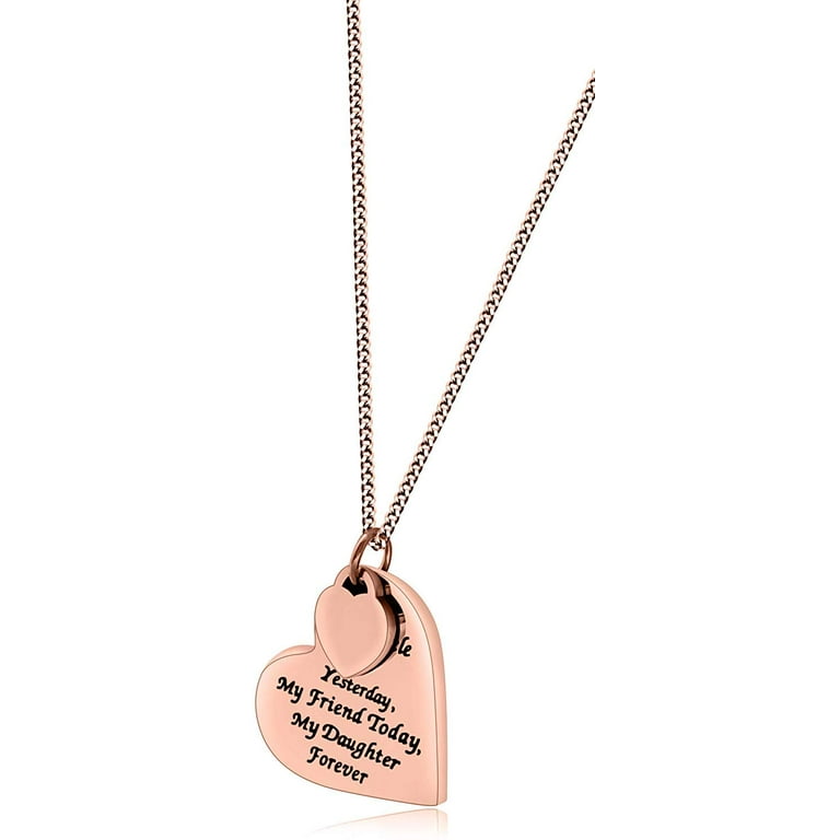 Necklace Gift My Daughter My Friend Necklace Mother Daughter Heart