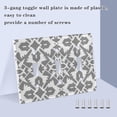 thumbnail image 4 of Dailycode Light Switch Plate Covers 2 Gang Wall Plate Plastics Outlet Covers for Kitchen Home Office Decor Gray Line Geometric, 4 of 8