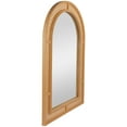 Northlight 24" x 36" Beige Arched Rattan Weaved Wall Mirror