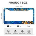 thumbnail image 3 of 2 Pcs Set Peacock with A Crown License Plate Frames Peacock On Tree Auto Car Accessories Tag Aluminum 2 Holes for Men/Women Universal Aluminum Tag Frame for Front and Rear Car Tags, 3 of 6