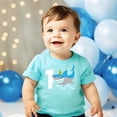 thumbnail image 2 of Shark 1st Birthday Shirt for Baby Boys Shark Themed First Birthday Outfit Chill Short Sleeve Shirt, 2 of 4