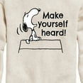 thumbnail image 3 of Peanuts - Make Yourself Heard - Toddler & Youth Crewneck Fleece Sweatshirt, 3 of 6