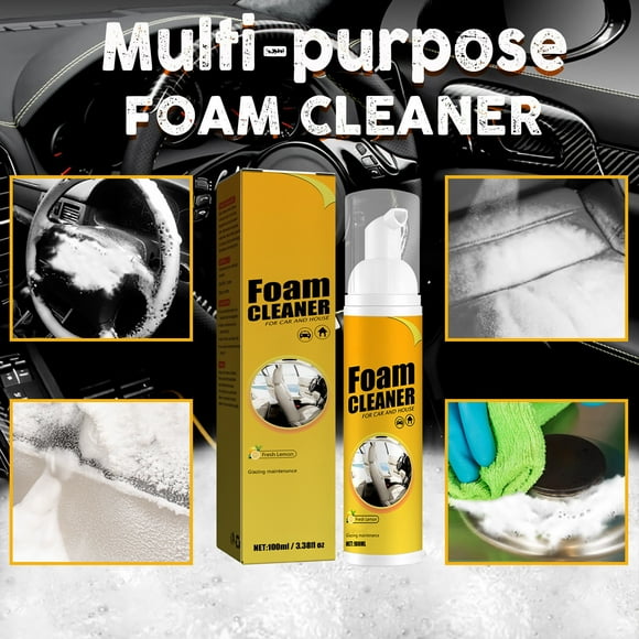 Multipurpose Foam Cleaner, Foam Cleaner All Purpose for Car, Kitchen, Bathroom, Interior, Foam Cleaner for Car and House 100ML 50% Sale