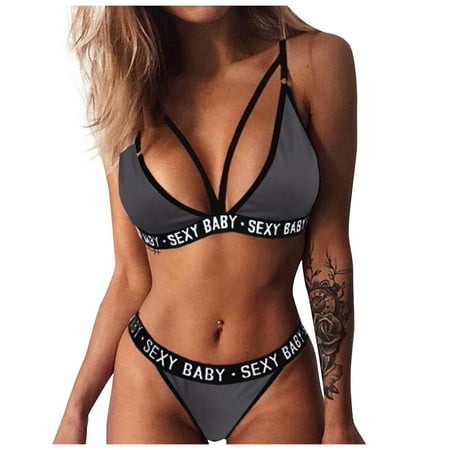 

HHei_K Women fascinating Lingerie Sleepwear Night Bra And Panty Set Backless Pajamas