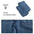 thumbnail image 4 of PiccoCasa 750GSM 100% Cotton Hand Towel for Bathroom, Set of 2 Blue, 4 of 7
