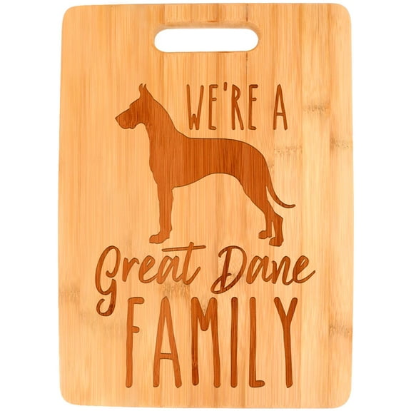 ThisWear Great Dane Dog Mom We're A Great Dane Family Dog Lover Big Rectangle Bamboo Cutting Board